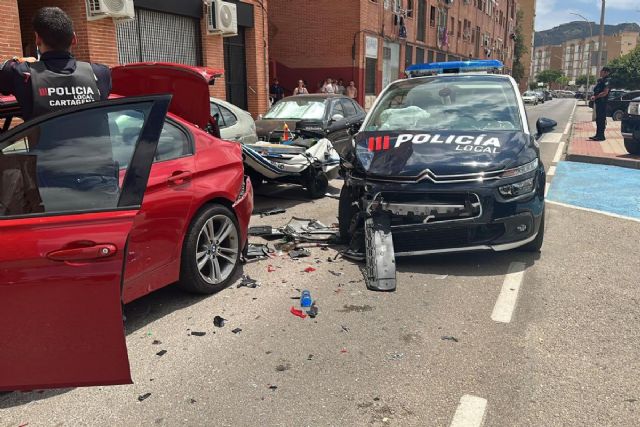 La Policía Local busca a un conductor identificado que se dio a la fuga tras una persecución por las calles de Cartagena - 1, Foto 1