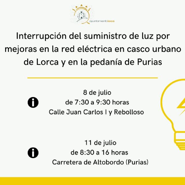 Interrupción del suministro de luz en Avenida Juan Carlos I, Rebolloso y Purias por mejoras en la red eléctrica - 1, Foto 1