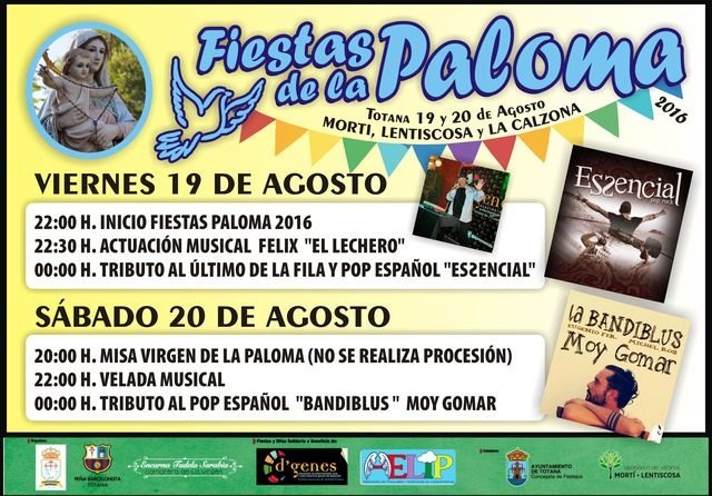 Las fiestas solidarias de La Paloma en Mortí, Lentiscosa y La Calzona se celebrarán los días 19 y 20 de agosto, Foto 5