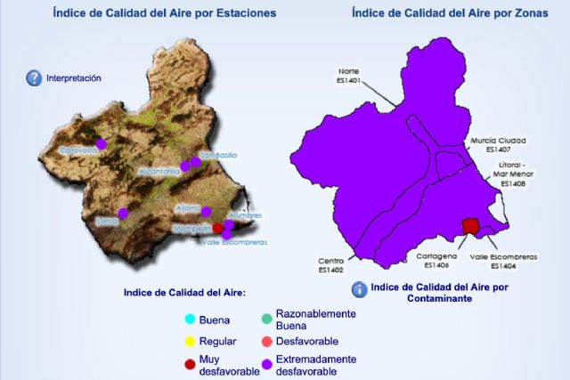 Cartagena activa el Nivel 3 de Alerta por calidad del aire con la intrusión de polvo sahariano - 1, Foto 1