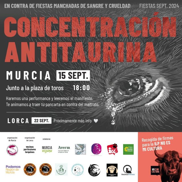 Concentración antitaurina en Murcia: ¡No más fiestas manchadas de sangre! - 1, Foto 1