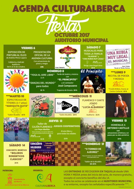 Talleres, teatro, música, danza y juegos cooperativos en la Agenda Culturalberca 2017 - 1, Foto 1