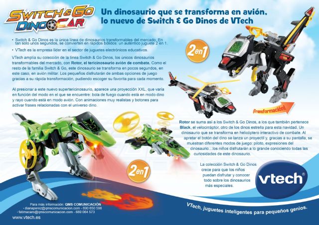 Un dinosaurio que se transforma en avión, lo nuevo de Switch & Go Dinos de VTech - 2, Foto 2