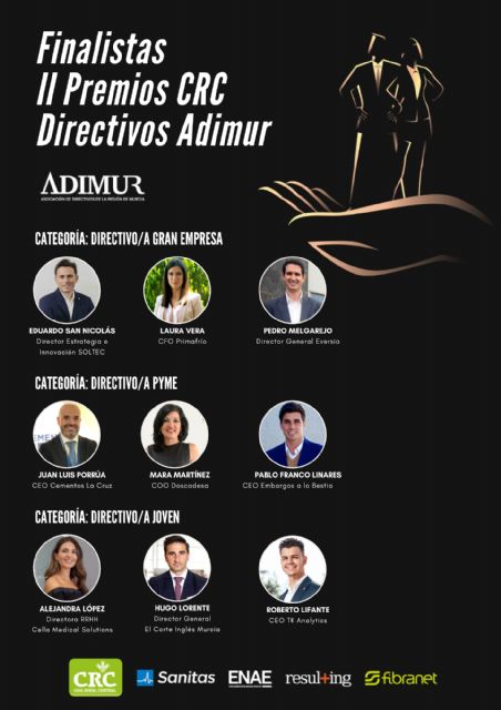 ADIMUR da a conocer a los finalistas de los II Premios CRC Directivos ADIMUR del Año 2023 - 1, Foto 1