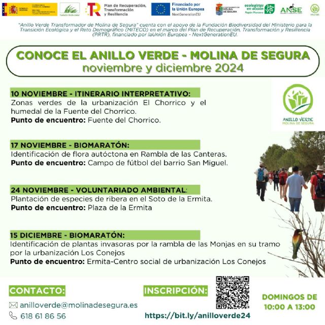 Conoce el Anillo Verde, nueva propuesta de actividades para noviembre y diciembre en los espacios naturales periurbanos de Molina de Segura - 1, Foto 1