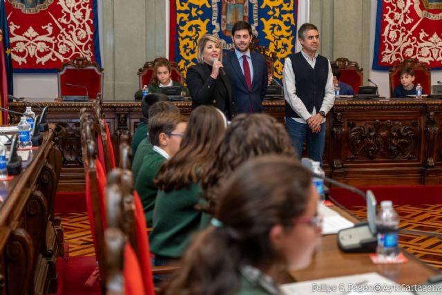 El Ayuntamiento de Cartagena celebra el Pleno Infantil Municipal centrado en la Constitución Española - 1, Foto 1