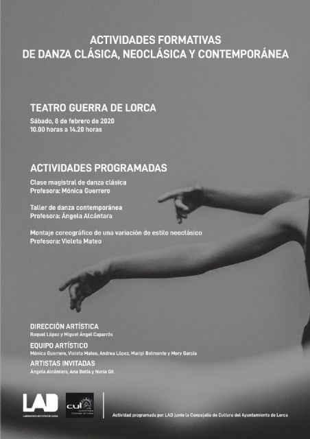 El Teatro Guerra acoge el sábado el proyecto 'Actividades formativas de danza clásica, neoclásica y contemporánea' desarrollado por Laboratorio Artístico de Danza - 1, Foto 1