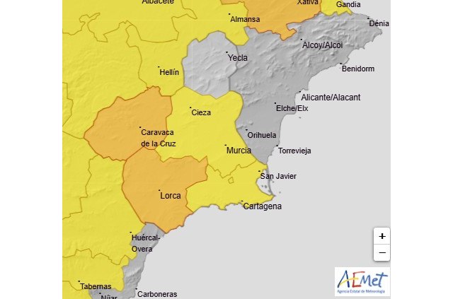 Actualizacin sobre avisos meteorolgicos en el Valle del Guadalentn, Lorca y guilas, da 6 de marzo, Foto 1