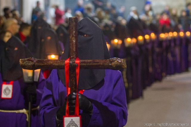 La primera procesión de España sale en la madrugada del Viernes de Dolores desde Cartagena - 1, Foto 1