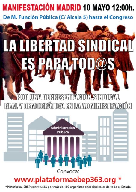 La Plataforma EBEP 36.3 convoca una manifestación por la defensa de la participación y Libertad Sindical en las Administraciones Públicas - 1, Foto 1