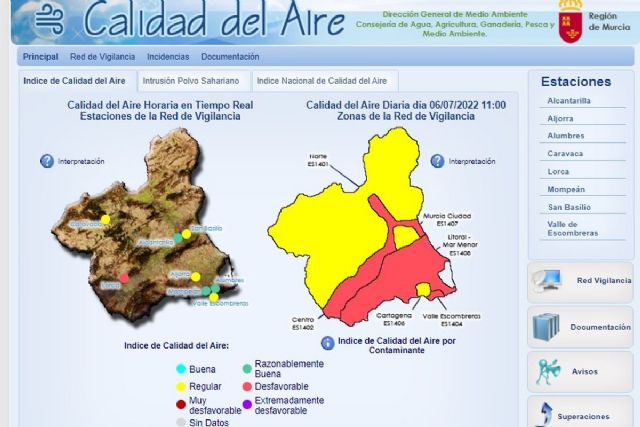 Activado el Nivel 1 de alerta por partículas en suspensión en Escombreras - 1, Foto 1