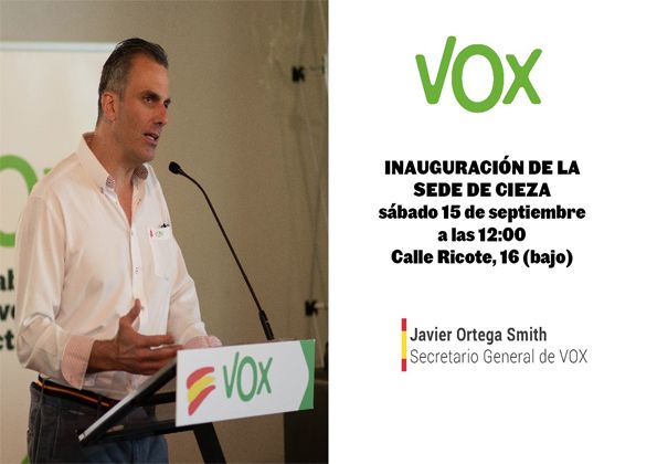 Javier Ortega inaugurará el sábado 15 de septiembre, por la mañana, la nueva sede de VOX en Cieza - 2, Foto 2