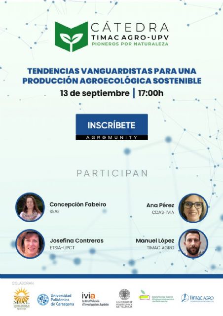 La Cátedra TIMAC AGRO-UPV organiza un evento online para analizar las tendencias vanguardistas para una agricultura ecológica sostenible - 1, Foto 1