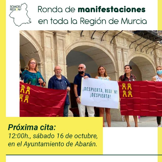 Somos Región inicia su campaña “¡Despierta Región, Despierta! con la primera manifestación frente al ayuntamiento de Abanilla - 1, Foto 1