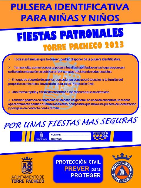 Reparto de pulseras identificativas para menores en nuestras Fiestas Patronales 2023 - 2, Foto 2