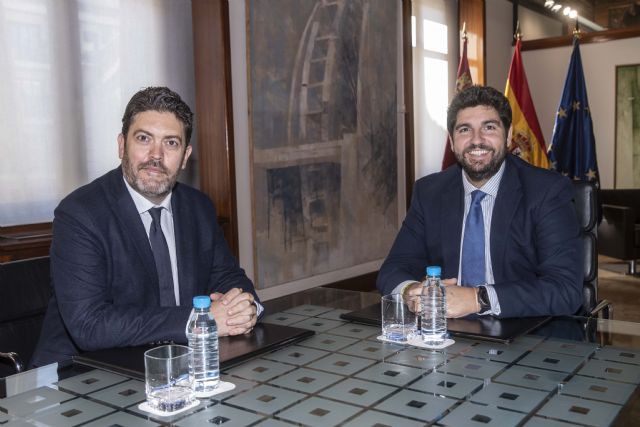 El presidente Fernando López Miras se reúne con el portavoz de Ciudadanos en la Asamblea Regional - 1, Foto 1