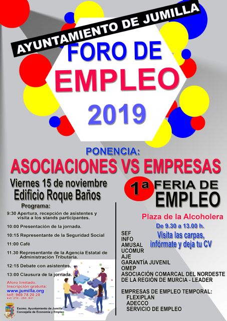 El Ayuntamiento de Jumilla organiza un Foro de Empleo que se celebrará el próximo viernes 15 - 1, Foto 1