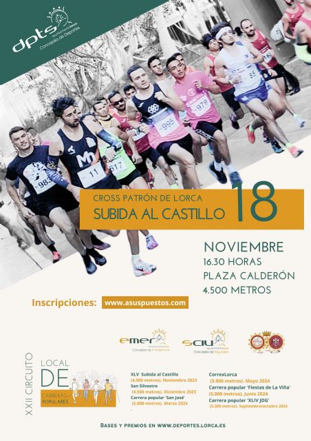 El cross Patrón de Lorca Subida al Castillo del próximo 18 de noviembre inaugura el 'XXII Circuito local de carrera populares' - 2, Foto 2