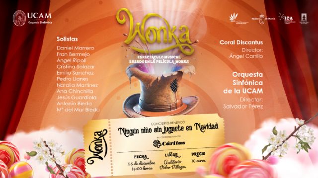 La Sinfónica de la UCAM ofrecerá el musical 'Wonka' en colaboración con Cáritas - 1, Foto 1