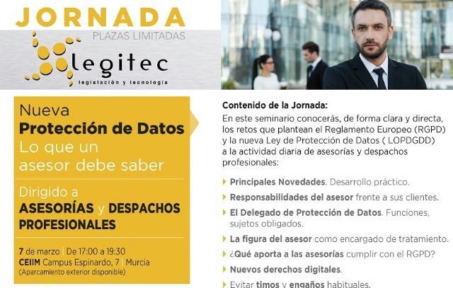 Jornada de protección de datos para asesorías y despachos profesionales - 1, Foto 1