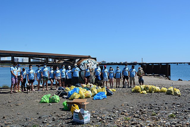 La caleta del Estacio (La Manga) con 500 kgs menos de basura - 2, Foto 2