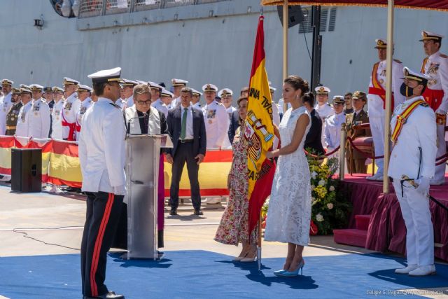 La Reina Letizia amadrina la entrega de la bandera de la Fuerza de Guerra Naval Especial de la Armada en Cartagena - 1, Foto 1