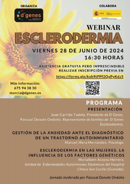 D´Genes organiza un webinar sobre esclerodermia - 1, Foto 1