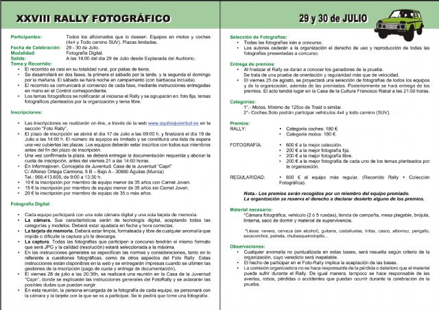 La XXVIII edición del Foto Rally se llevará a cabo el último fin de semana de julio - 2, Foto 2