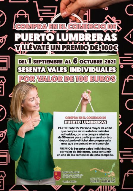 Vuelve la campaña Compra en Puerto Lumbreras y llévate un premio, que sorteará 60 vales de 100 euros entre quienes hagan sus compras en el comercio local hasta el 6 de octubre - 3, Foto 3