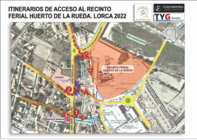 El Ayuntamiento de Lorca y la UTE constructora del Tramo III acondicionan los accesos al Huerto de la Rueda para garantizar la mayor normalidad de la celebración de la Feria y Fiestas 2022 - 2, Foto 2