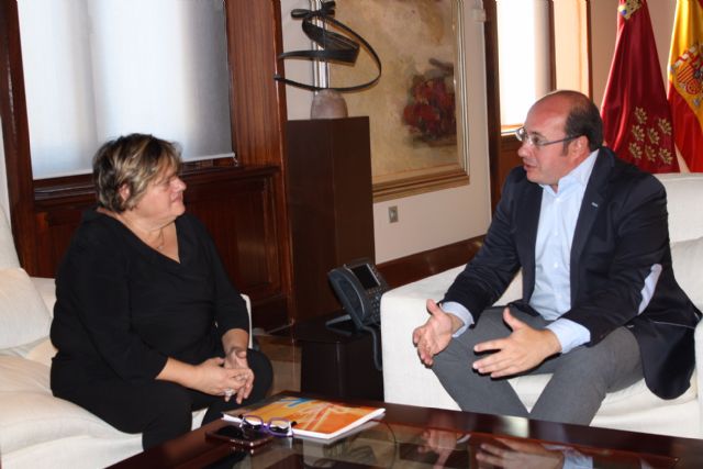 Pedro Antonio Sánchez se reúne con la presidenta de la Federación de Asociaciones Murcianas de Personas con Discapacidad Física y Orgánica - 2, Foto 2