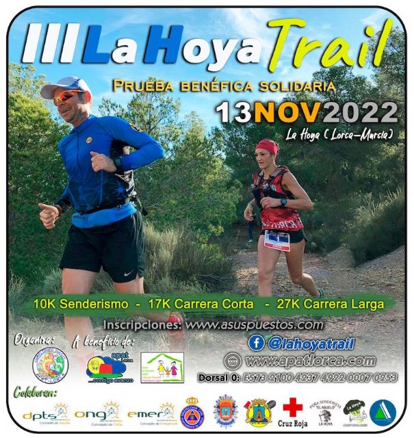 La Concejalía de Deportes colabora con APAT Lorca-Cumpliendo Sueños en la organización de la III carrera solidaria 'La Hoya Trail' que tendrá lugar el 13 de noviembre - 1, Foto 1