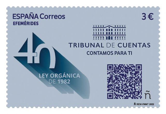 Correos presenta un sello que conmemora el 40 aniversario de la Ley Orgánica del Tribunal de Cuentas - 1, Foto 1