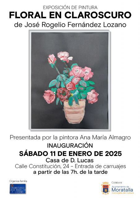 Exposición de pintura del moratallero José Rogelio Fernández Lozano Floral en claroscuro - 1, Foto 1