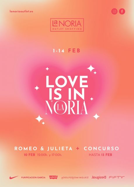 La Noria Outlet celebra este fin de semana el Día de los Enamorados con teatro clásico, concurso de declaraciones de amor y descuentos de hasta el 80% en compras - 1, Foto 1