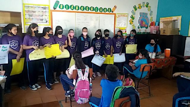 Las ´Agentes Lila´: escolares se convierten en aliadas contra la violencia de género en Paraguay este 8 de marzo - 1, Foto 1