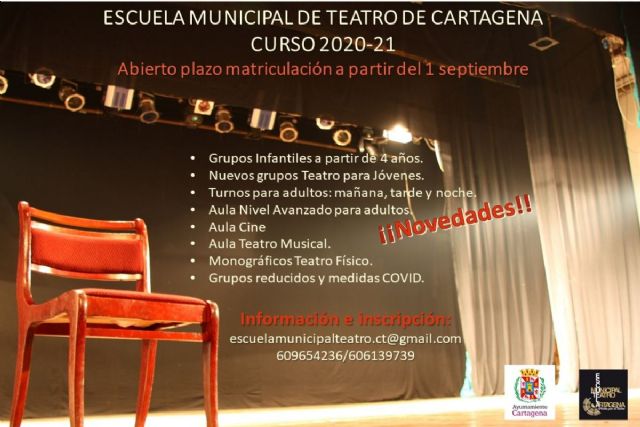 Abierto el plazo de matriculación en la Escuela Municipal de Teatro de Cartagena - 1, Foto 1