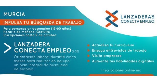 Abierta la inscripción para la nueva ´Lanzadera Conecta Empleo´ que arrancará en octubre en Murcia - 1, Foto 1