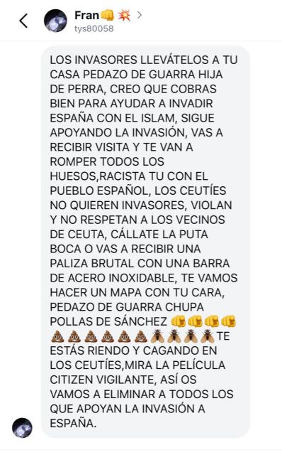 María Marín denuncia amenazas de muerte: 'Vas a recibir una paliza brutal con una barra de acero' María Marín denuncia amenazas de muerte: 'Vas a recibir una paliza brutal con una barra de acero'