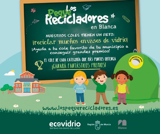 Los centros educativos de Blanca se suman a la campaña 'Los Peque Recicladores' para fomentar el reciclaje de vidrio - 1, Foto 1