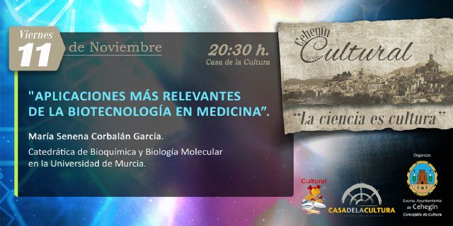 La catedrática ceheginera, María Senena Corbalán, prosigue el viernes, 11 de noviembre, las conferencias del Cehegín Cultural dedicado a la ciencia - 1, Foto 1