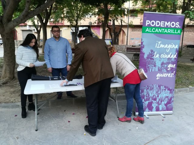 Podemos Alcantarilla saca el debate sobre los presupuestos municipales 2019 a la calle - 1, Foto 1