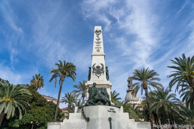 El centenario del monumento Héroes de Cavite y Santiago de Cuba se celebra este jueves por la tarde en Cartagena - 1, Foto 1