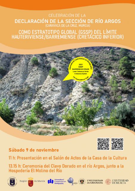 Caravaca de la Cruz se sitúa en el mapa geológico mundial con el Río Argos como referencia del Cretácico - 1, Foto 1