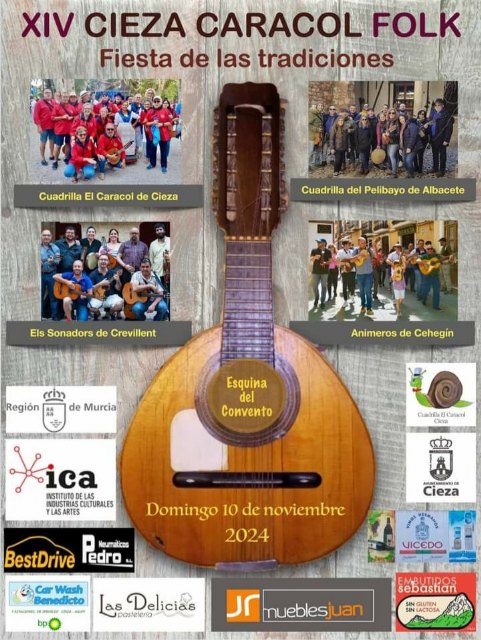 El mercadillo artesanal de noviembre viene este domingo cargado con el XIV Cieza Caracol Folk Fiesta de las Tradiciones - 1, Foto 1