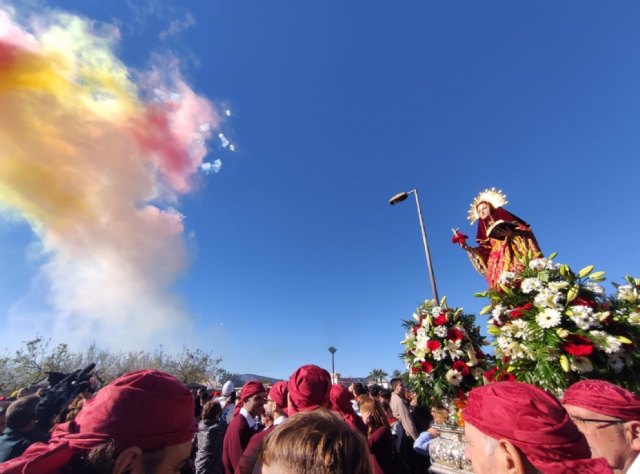 Totana recibe a su Patrona, Santa Eulalia de Mérida, en una bajada llena de devoción y buen ambiente; cuya romería ha sido de las más participativas de los últimos años, Foto 5