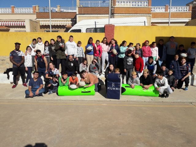 El CEIP Feliciano Sanchez recibe la visita del Club Universitario Rugby Cartagena - 1, Foto 1