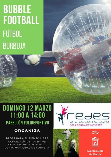 El Programa REDES aterriza en Corvera con la 'Bubble Football' el próximo domingo - 1, Foto 1