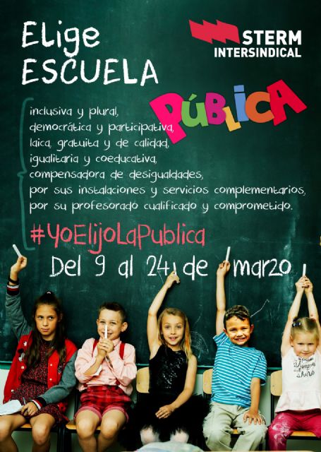 STERM lanza una campaña en defensa de la escuela pública ante el proceso de matriculación de alumnado para el nuevo curso - 1, Foto 1