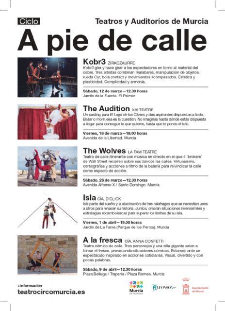 El nuevo ciclo ´A pie de calle´ saca el teatro y el circo de las salas y programa once actividades en plazas y jardines del municipio de Murcia - 1, Foto 1